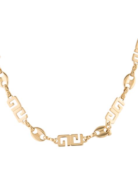 gold givenchy large oval link necklace|G Link necklace in metal in .